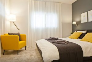 חדר שינה מעוצב בתל-אביב