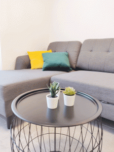 פיצול דירת Airbnb - ספה מעוצבת
