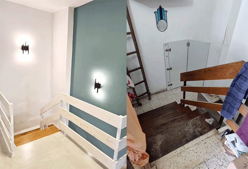 לפני ואחרי - השבחת נכסים - גרם המדרגות
